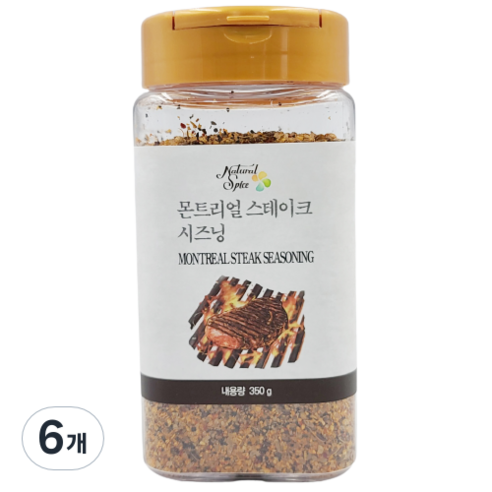 내츄럴스파이스 몬트리얼 스테이크 시즈닝, 350g, 6개