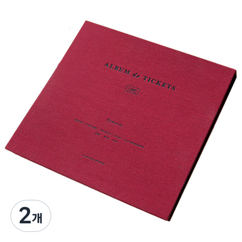아이코닉 티켓인 북 v.4, 버건디, 50p, 2개
