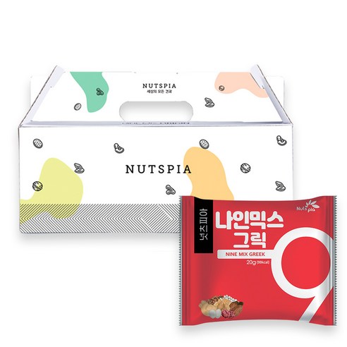 넛츠피아 나인믹스 그릭 하루견과, 20g, 25개