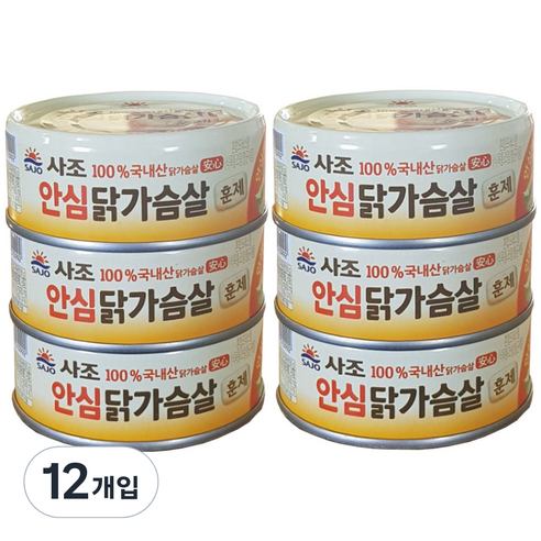 사조 안심 훈제 닭가슴살, 90g, 12개입