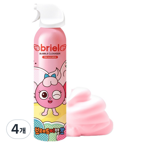 디보트브리엘 핑크 마카롱 버블 바디클렌저 딸기향, 200ml, 4개