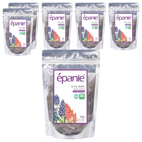에빠니 유기농차 티백 라벤다, 1.5g, 20개입, 6개