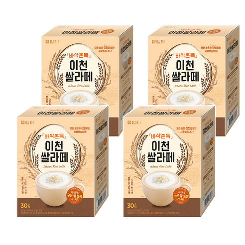 담터 바삭쫀득 이천쌀 라떼, 23g, 30개입, 4개