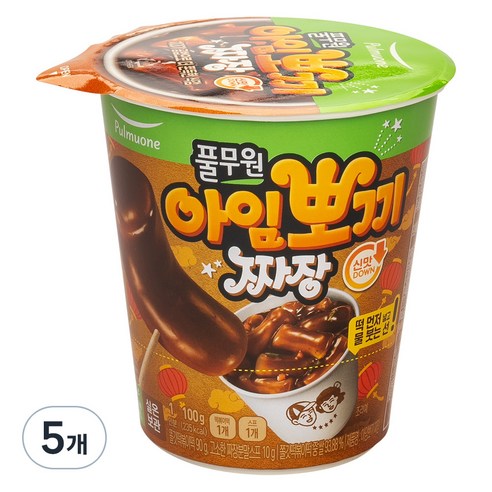 풀무원 아임뽀끼 짜장 떡볶이, 100g, 5개