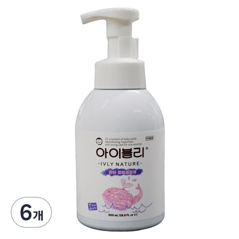 아이블리네이쳐 유아용 젖병 세정제 코코넛 레몬 혼합향, 500ml, 6개