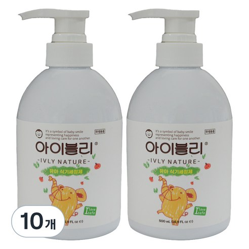 아이블리네이처 유아용 식기 세정제, 500ml, 10개