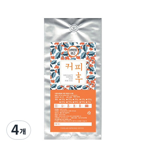 커피후 EXPRESS GOLD 분쇄 커피, 더치, 200g, 4개