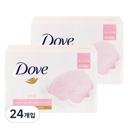 도브 뷰티바 핑크 비누, 90g, 24개