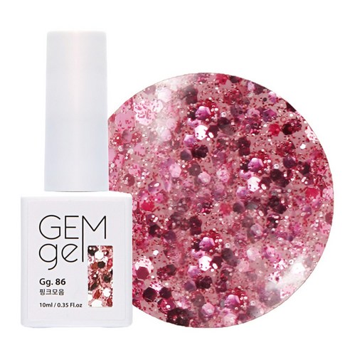 아이빛 네일아트 젬젤 컬러 젤, 86핑크모음, 10ml, 1개
