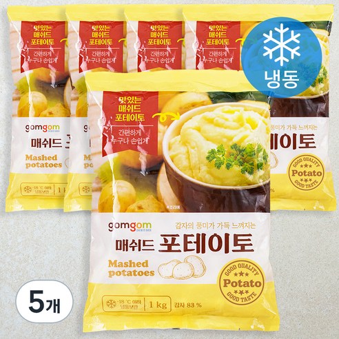곰곰 매쉬드 포테이토(냉동), 1kg, 5개
