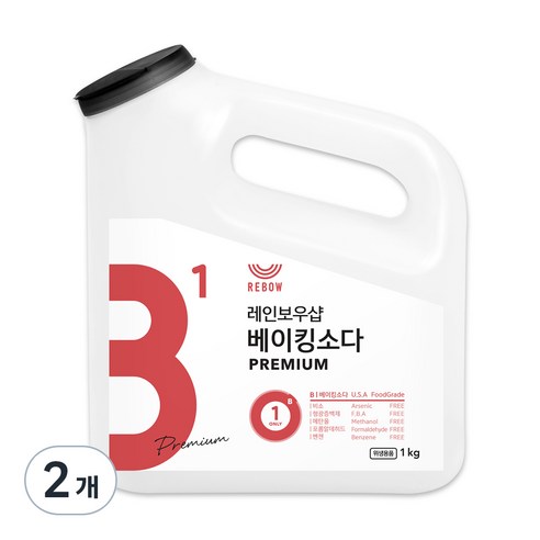 레인보우샵 베이킹소다 프리미엄 세정제 왕톡톡이 본품, 1kg, 2개