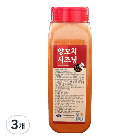 두원식품 양꼬치 시즈닝, 500g, 3개