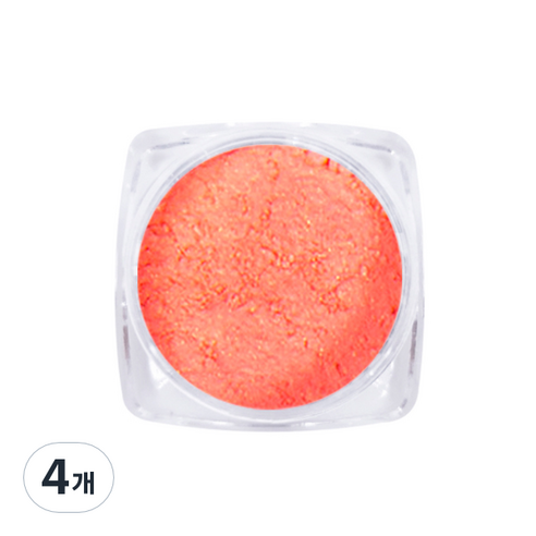 메이브라운 얼음네일 머메이드 네일파우더, 레드오렌지(MS0073), 4개