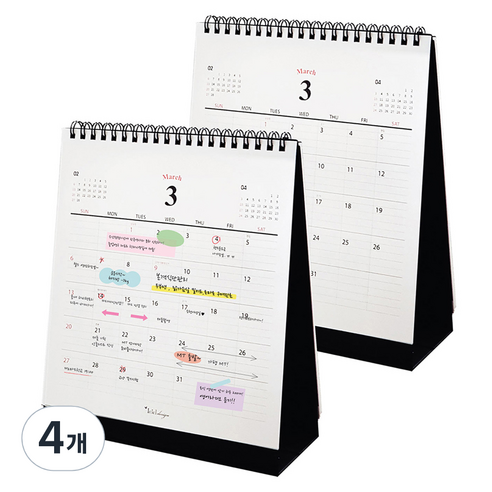 아이씨엘 2025 Desk Calendar M, 블랙, 4개
