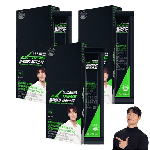 익스트림 블랙마카 젤리스틱 10p, 3개, 200g