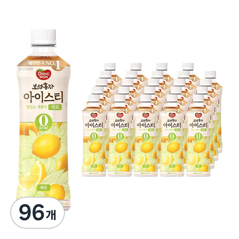 동원보성홍차 아이스티 제로 레몬, 500ml, 96개