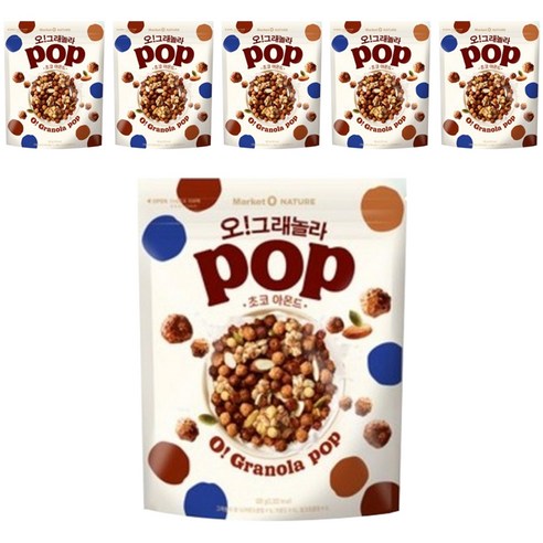 오그래놀라 팝 초코아몬드, 370g, 6개