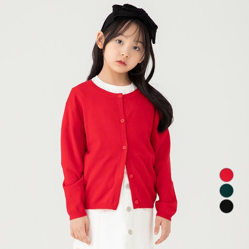 롤리트리 아동 니트 라운드넥 가디건