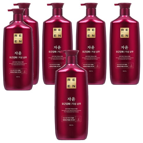 리엔 자윤 강화 지성 샴푸, 950ml, 6개