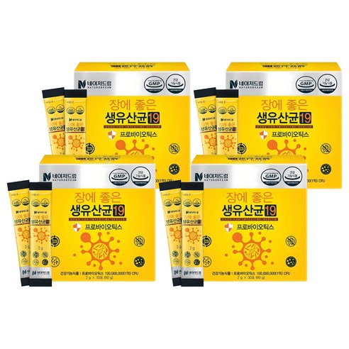 네이처드림 장에좋은 생유산균19 30p, 60g, 4개