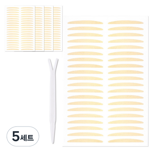 더분 깃털 누드 단면 쌍꺼풀 테이프 세트 200p, 누드 R TYPE, 5세트