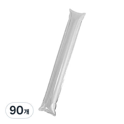 마켓감성 무패턴 치어스 풍선막대, 실버, 90개