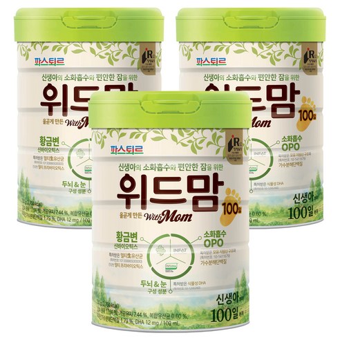 파스퇴르 위드맘 100일, 750g, 3개