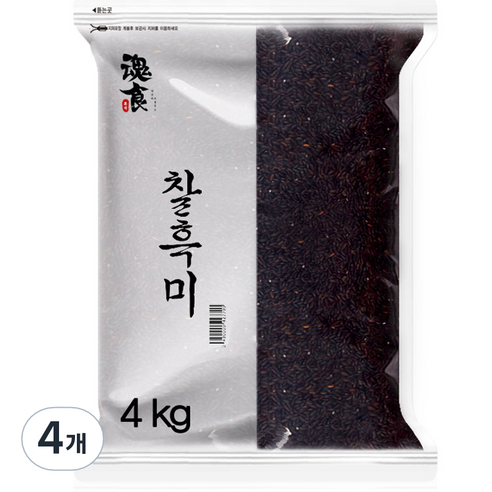혼식 블랙푸드 찰흑미, 4kg, 4개