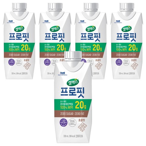 셀렉스 프로핏 초콜릿, 330ml, 5개