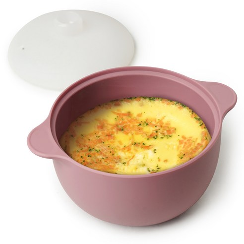 실리가든 실리콘 냄비 찜기 500ml, 다크핑크, 1개