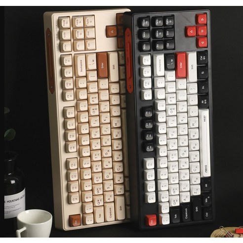 앱코 저소음 텐키리스 멤브레인 87키 키보드, 오트밀, MK87