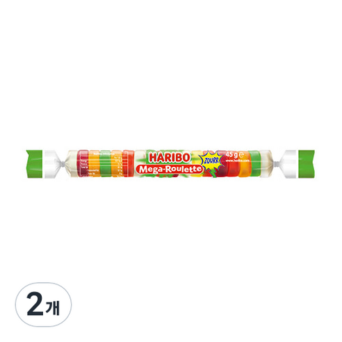 하리보 메가룰렛 사우어 젤리, 45g, 2개