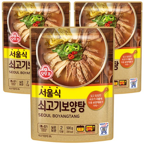 오뚜기 서울식 쇠고기 보양탕, 500g, 3개