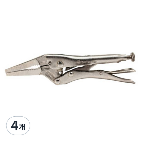 사타 롱노우즈 바이스 그립 플라이어 169mm 71301, 4개