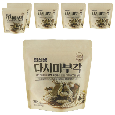 채곡당 한선생 다시마부각, 25g, 6개