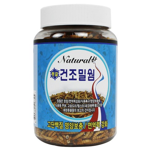 내츄럴한 동결 건조 밀웜 대, 76g, 1개