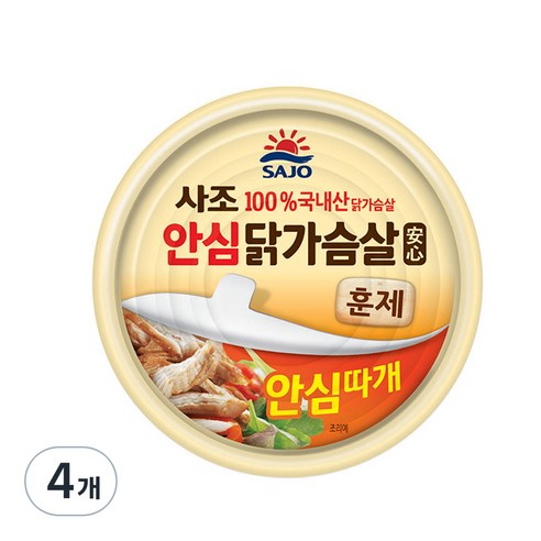 안심 훈제 닭가슴살, 90g, 4개