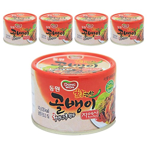동원 화끈한 골뱅이 통조림, 140g, 5개