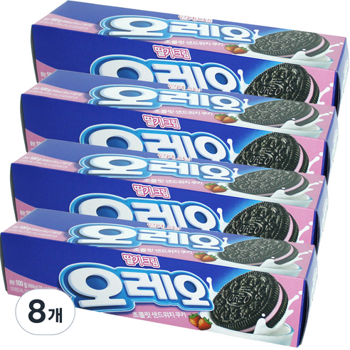 [동서] 오레오 쿠키 딸기크림, 100g, 8개