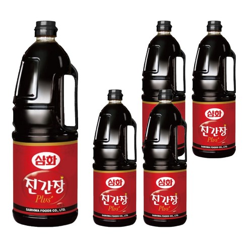 [삼화] 진간장 플러스, 1.8L, 5개