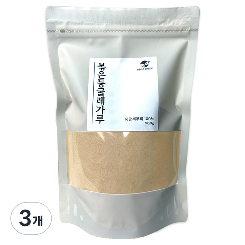 헬로우그린 볶은 둥굴레가루, 3개, 500g
