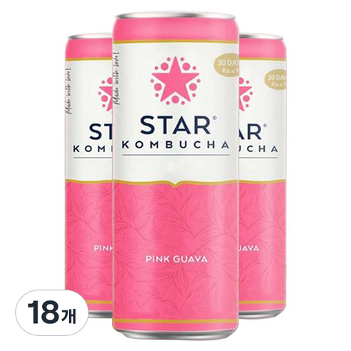 스타콤부차 핑크 구아바, 250ml, 18개