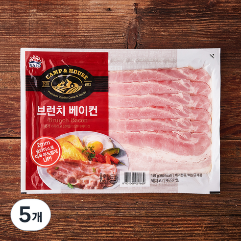 사조 브런치 베이컨, 120g, 5개