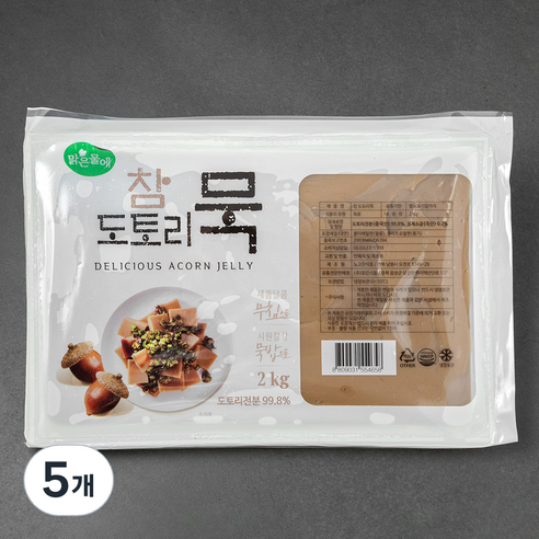 맑은물에 참도토리묵, 2kg, 1개입, 5개