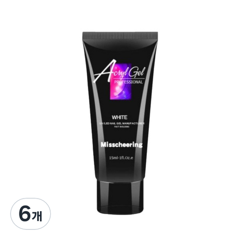 네일 연장 폴리젤 15ml, 10 WHITE, 6개