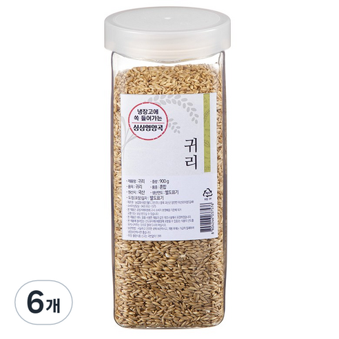 월그그린 싱싱영양통 귀리, 900g, 6개