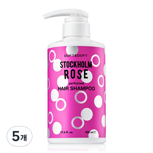 더프트앤도프트 퍼퓸드 샴푸 스톡홀름로즈, 500ml, 5개