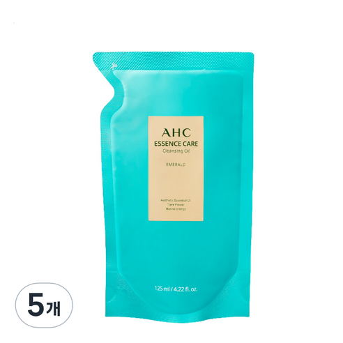 AHC 에센스케어 클렌징오일 에메랄드 리필, 125ml, 5개