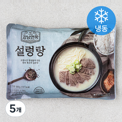 강남면옥 고기 설렁탕 (냉동), 500g, 5개