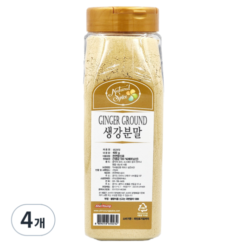 내츄럴스파이스 생강분말, 400g, 4개